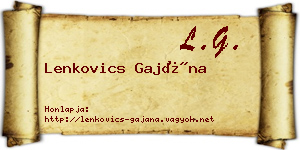 Lenkovics Gajána névjegykártya